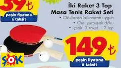 SLAZENGER İKİ RAKET 3 TOP MASA TENİS RAKET SETİ